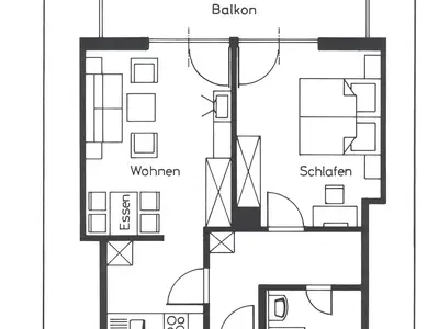 Grundriss Ferienwohnung Hoher Göll Nr.6