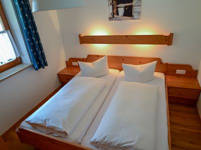 Das Schlafzimmer mit Doppelbett