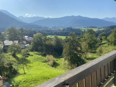 Aussicht vom Balkon Ferienwohnung Untersberg