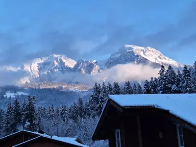 Blick vom Balkon auf den Göllstock