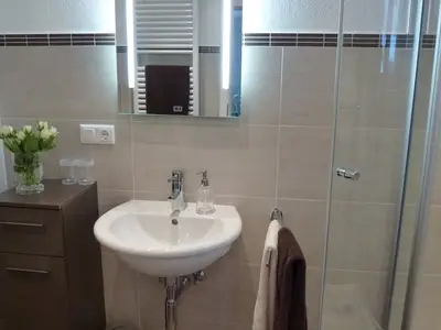 Bad mit Dusche Studio Haus Irlinger