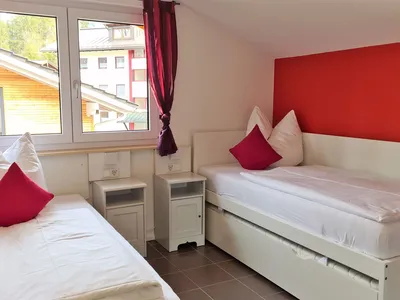 Schlafzimmer zwei Einzelbetten Fewo An der Ache Nr. 2