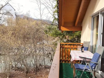 Balkon mit Sitzgelegenheit Fewo An der Ache Nr. 2