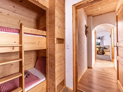 Schlafzimmer mit Etagenbett Fewo Gotzenalm
