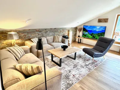 Wohnzimmer Ferienwohnung alpen living
