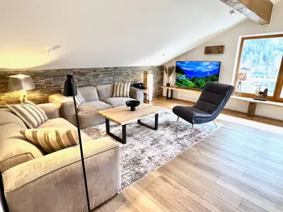 Wohnzimmer Ferienwohnung alpen living