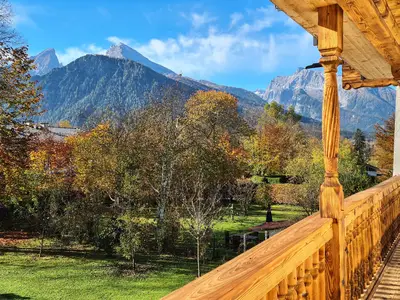 Balkon mit Blick auf den Watzmann Fewo Jenner Villa Marga