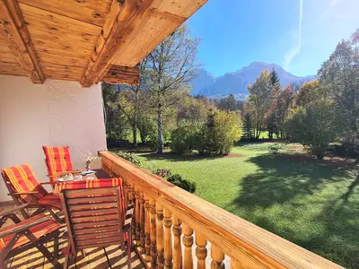 Balkon mit Blick auf den Watzmann Fewo Jenner Villa Marga