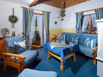 Ferienwohnung Grünstein Wohnzimmer