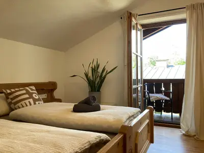 Schlafzimmer mit Balkon