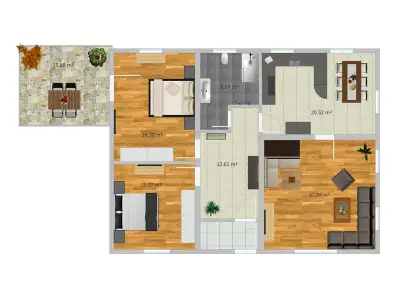 Grundriss Wohnung Untersberg Neu ab 1.08.26