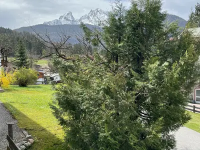 Blick von Terrasse auf Watzmann