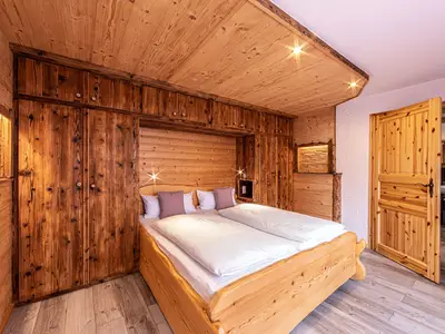 Schlafzimmer mit Doppelbett Fewo Gotzenalm