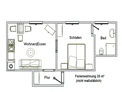 Grundriss der Wohnung