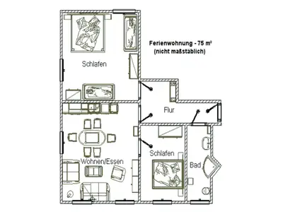 Grundriss der Wohnung