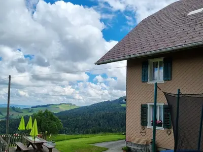 Sitzplatz vor dem Ferienhaus