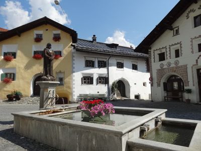 Mineralwasserbrunnen in Scuol