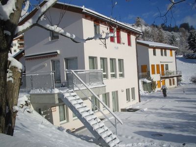 Haus Südseite im Winter