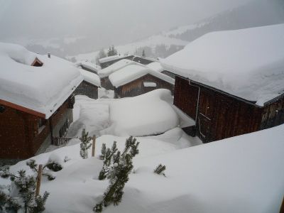 Aussicht ab Balkon Winter