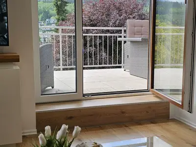 Wohnzimmer Terrassenblick