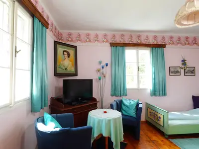 Wohn-Schlafzimmer Ferienwohnung Nostalgie