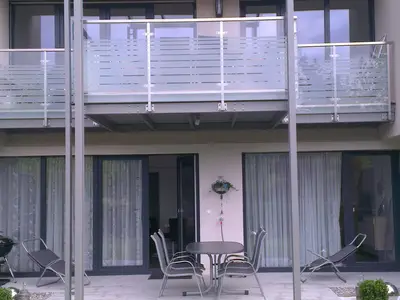 Ansicht Wohnung von der Terasse