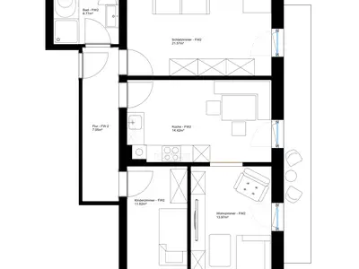 Grundriss Ferienwohnung 2