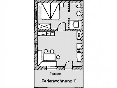 Grundriss, Ferienwohnung C