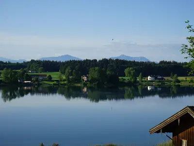 Blick vom Balkon im Sommer