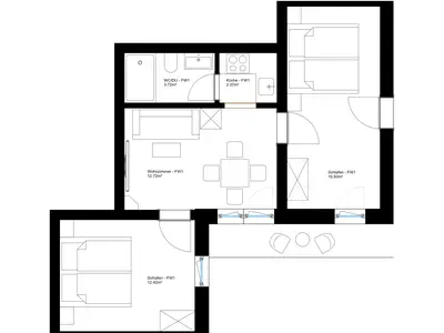 Grundriss Ferienwohnung 1