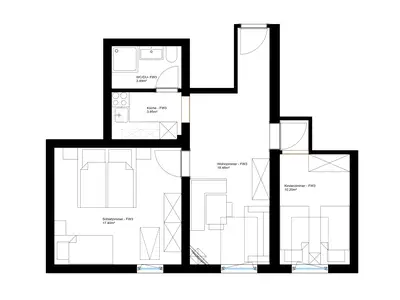 Grundriss Ferienwohnung 3