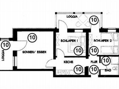 Grundriss. Grundriss Wohnung 10