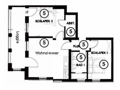 Grundriss. Grundriss der Ferienwohnung Nr. 5