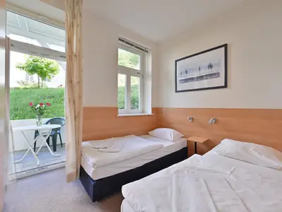 Schlafbereich. Schlafzimmer 2 mit 2 Einzelbetten