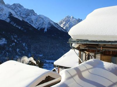 Aussicht Balkon Winter