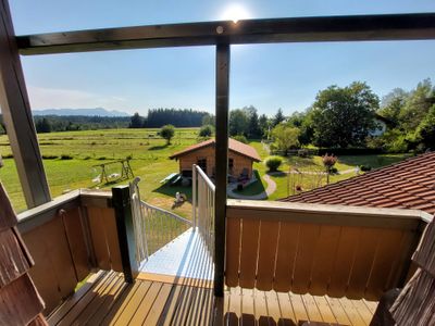 Balkon mit Außentreppe zur Ferienwohnung