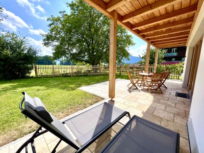 Terrasse der Ferienwohnung Rosalie