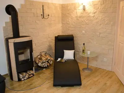 Leseecke am Schwedenofen "Dahoam"