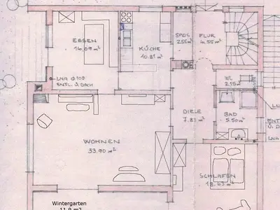 Grundriss der Ferienwohnung Am Moosweg