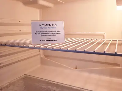 Desinfizierter Kühlschrank