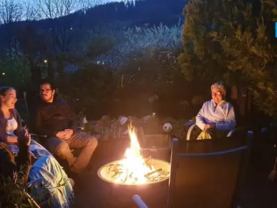 Lagerfeuer auf der Terrasse