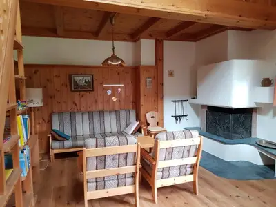 Wohnzimmer mit Cheminée