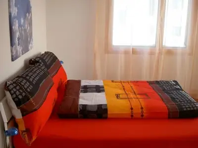 Zimmer 1 (mit Balkon), Doppelbett