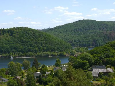 Terrasse: Blick auf den Rursee