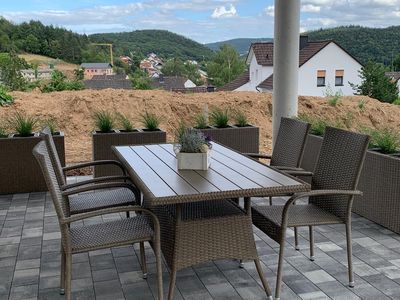 Ausblick von der Terrasse über Simmertal