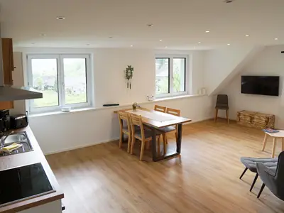 Wohn-Essbereich mit Küchenzeile