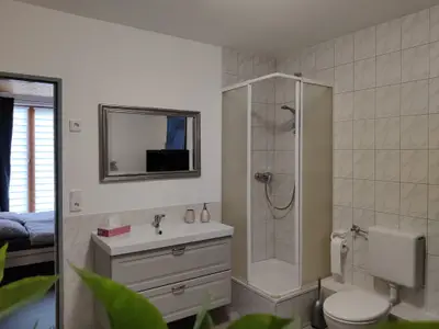 Anischt Badezimmer in Schlafzimmer