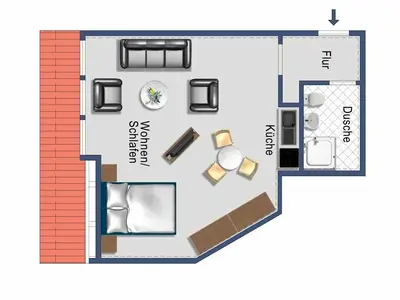 Ferienwohnung für 3 Personen (36 m²) in Soltendieck 10/10