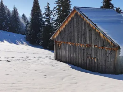 Hütte auf dem Weg zur Straußberghütte