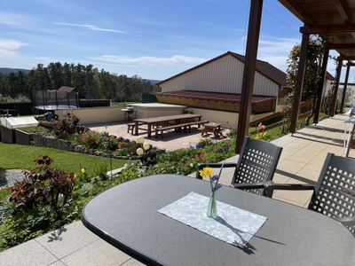 Grillplatz - Blick von Wohnung Schwalbennest